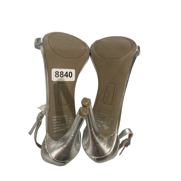Brash Women's Size 8.5W (Wide) Silver High Heel Sandals shoes NWT - Picture 6 of 7